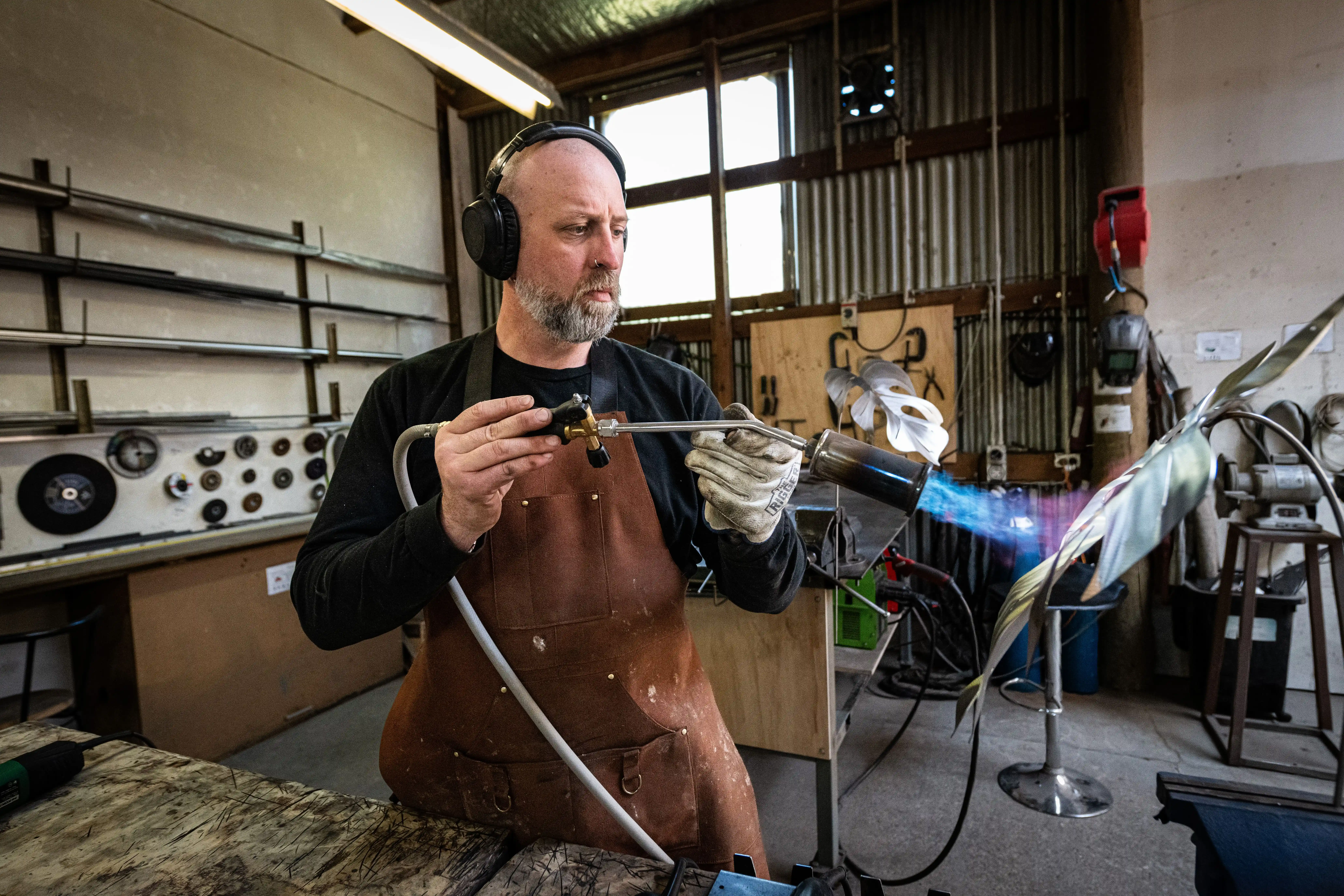 Applying heat with a torch